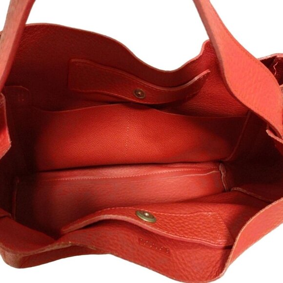 Auth FURLA - Red Leather Handbag - Picture 5 of 10